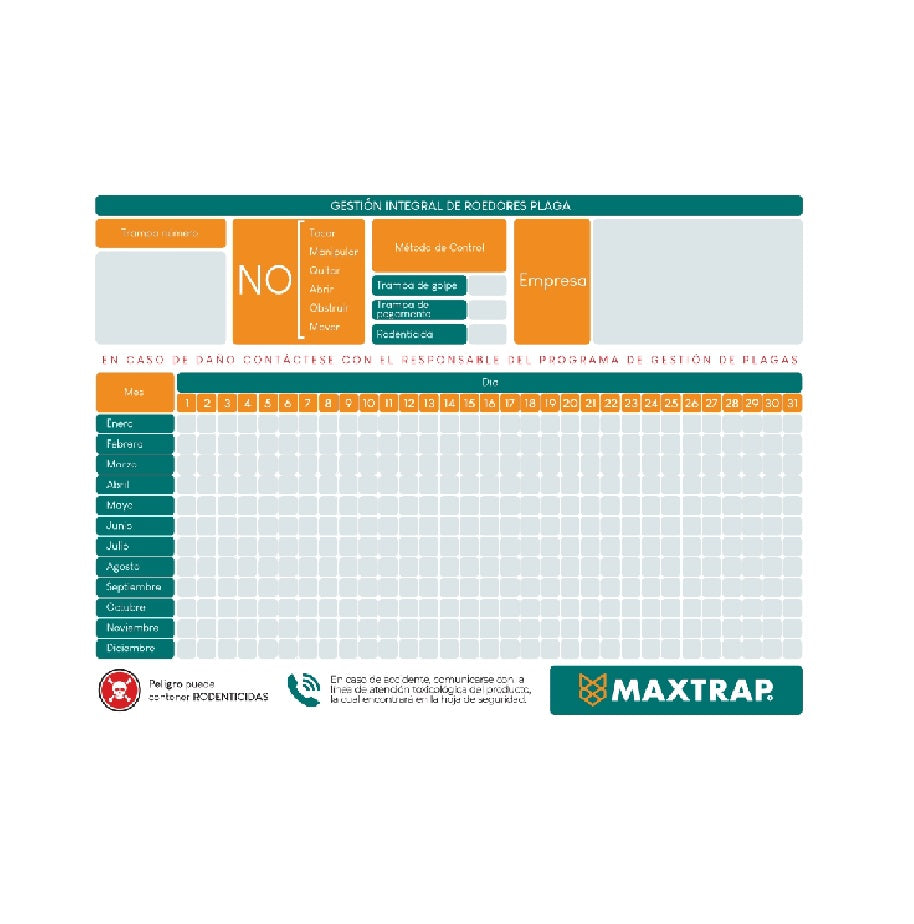 Rotulo Maxtrap® Control de Roedores